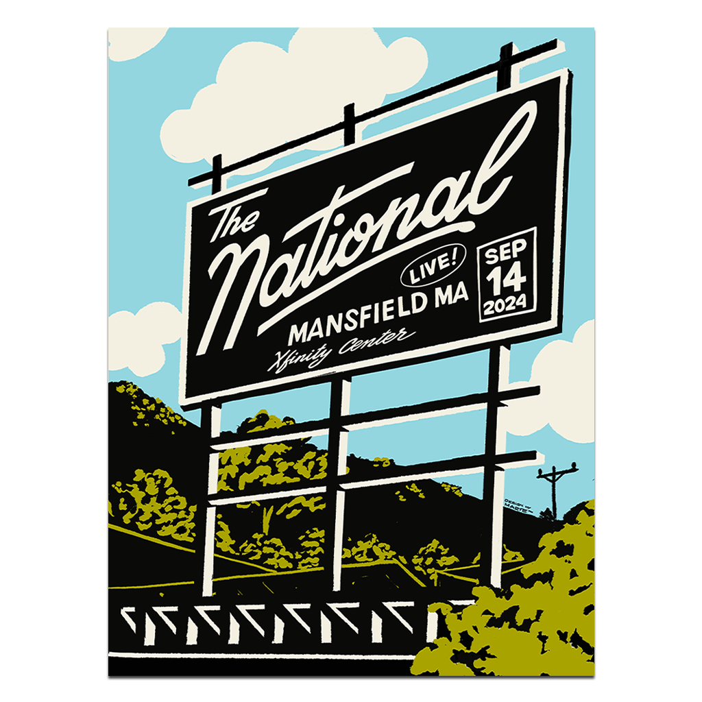 The National Mansfield, MA Xfinity Center Poster - September 14, 2024 - The National Online Store the-national-mansfield-ma-xfinity-center-poster-september-14-2024-the-national-online-store