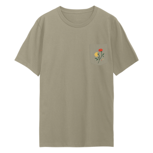 YMINYF Flowers Pocket T-Shirt